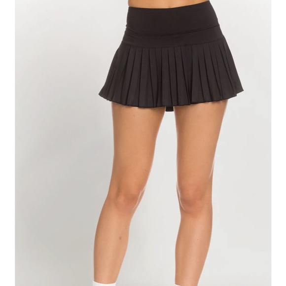 GOLD HINGE Skirts Gold Hinge Black Pleated Tennis Skirt Poshmark